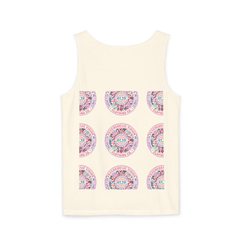 Psychedelic Vision Tank Top — Retro Eye Mandala Graphic