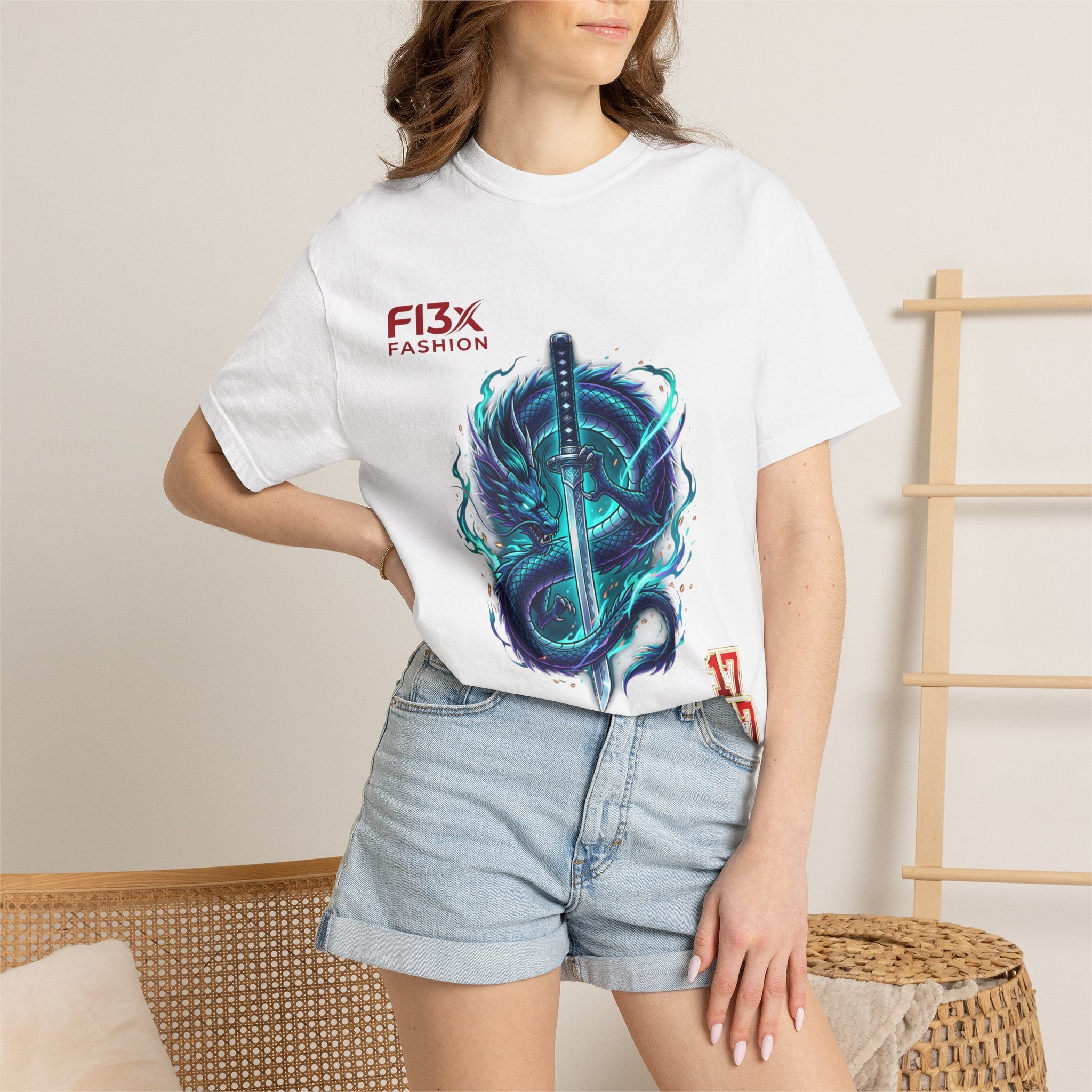 Dragon Katana T-Shirt — Neon Samurai Sword Graphic Tee (17/17)