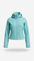 Women's Cropped Tech Jacket in Pop Aqua