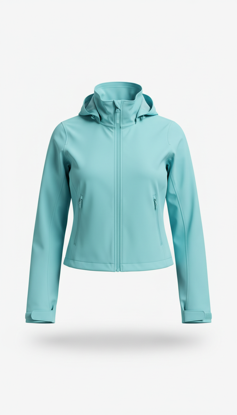 Women's Cropped Tech Jacket in Pop Aqua