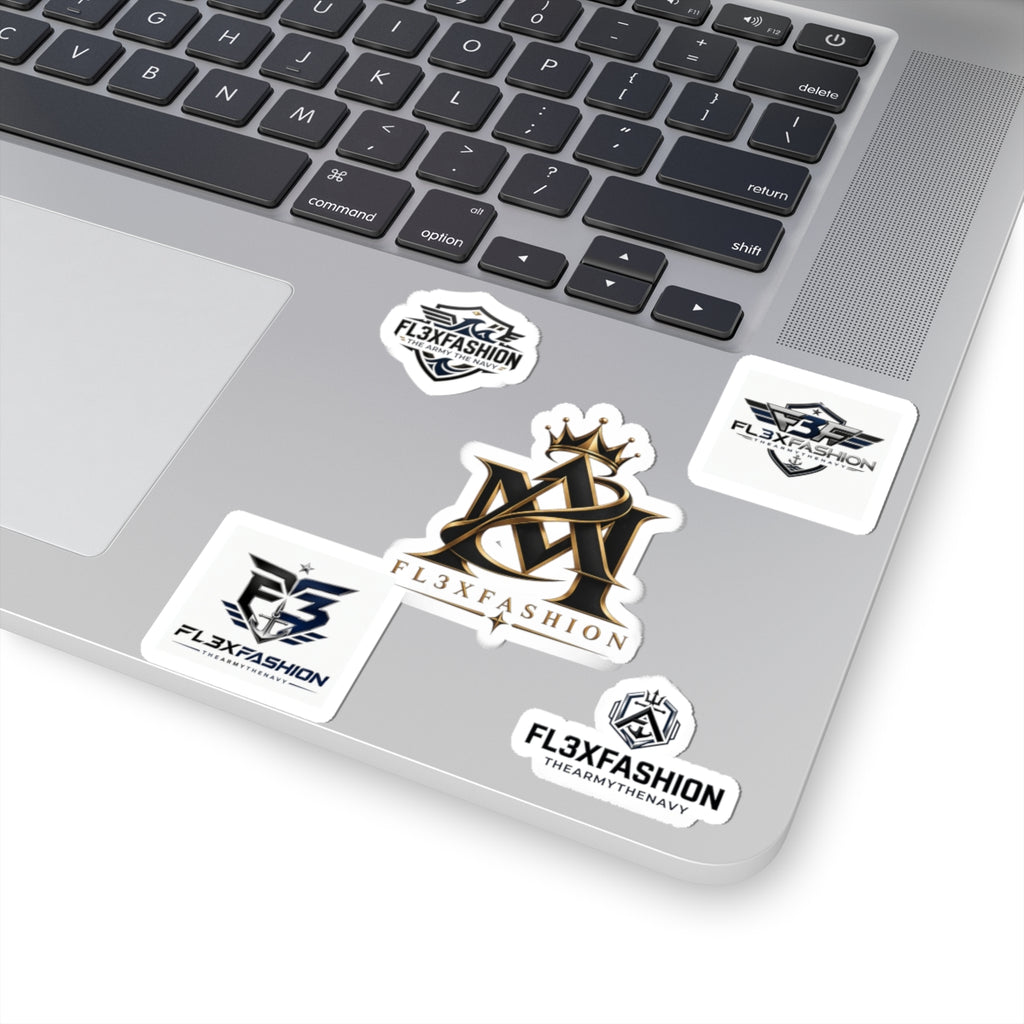 FL3XFASHION Logo Kiss-Cut Sticker Pack — Branded Laptop Decals