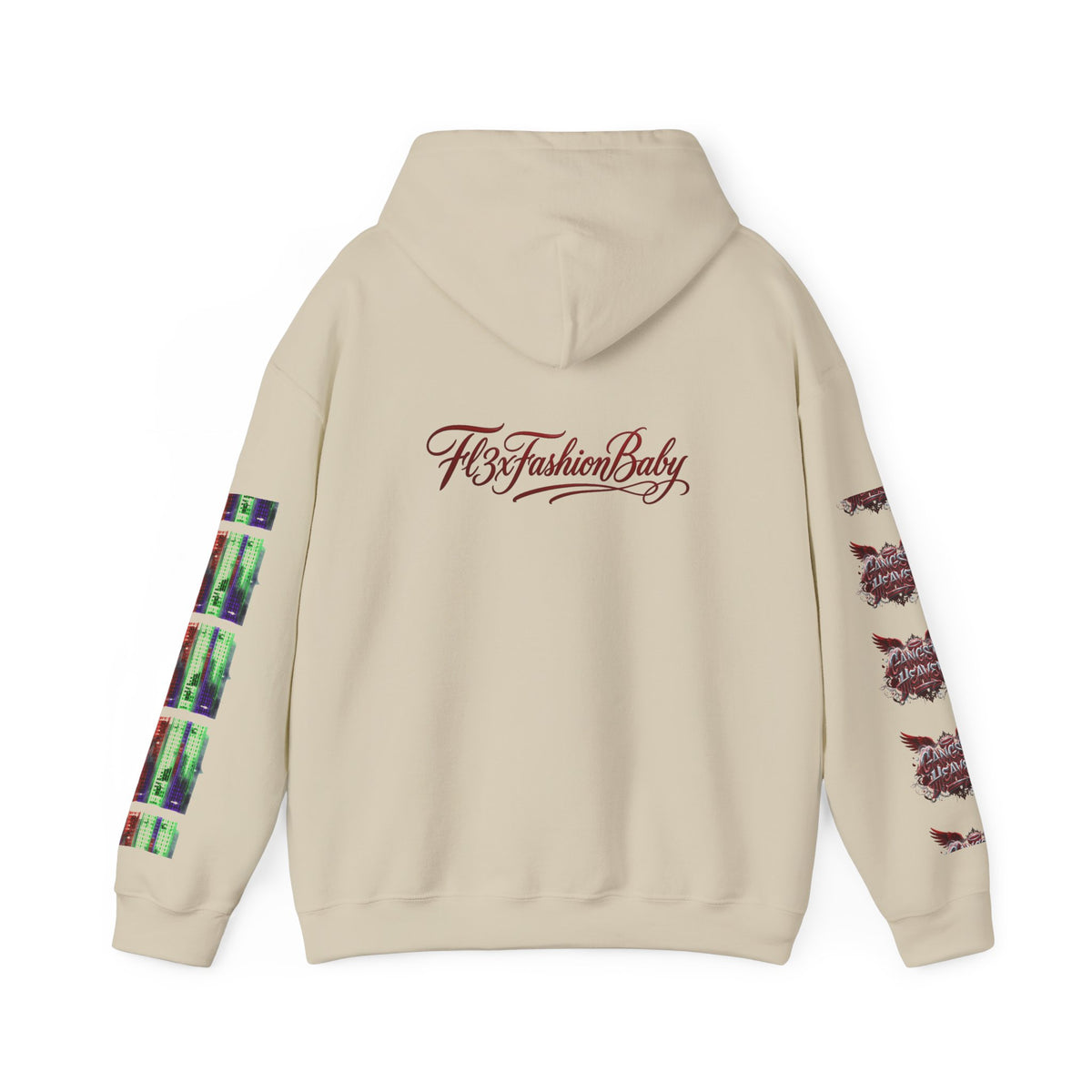 Midnight Run Hoodie — Graphic Streetwear Pullover with Sleeve Prints
