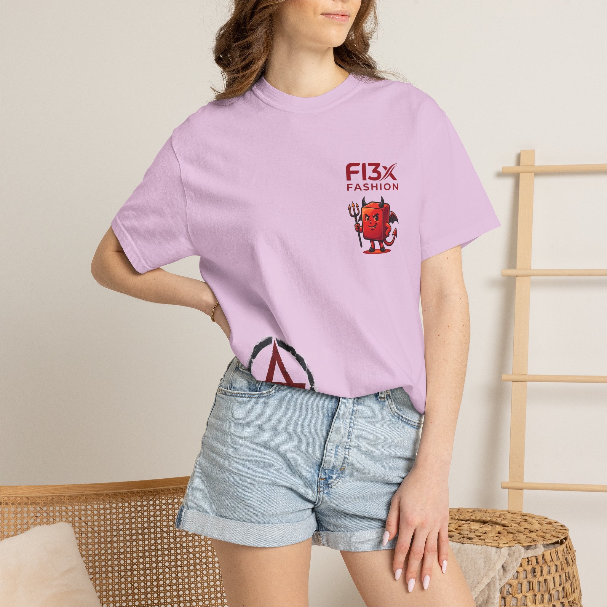 Graphic T-Shirt — Occult Pyramid Eye Design with 'Fix Fashion' Patch