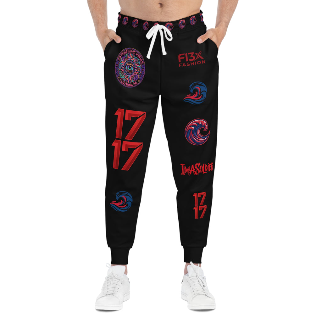 Graphic Athletic Joggers — Streetwear 17/ImASoldier Logo Design