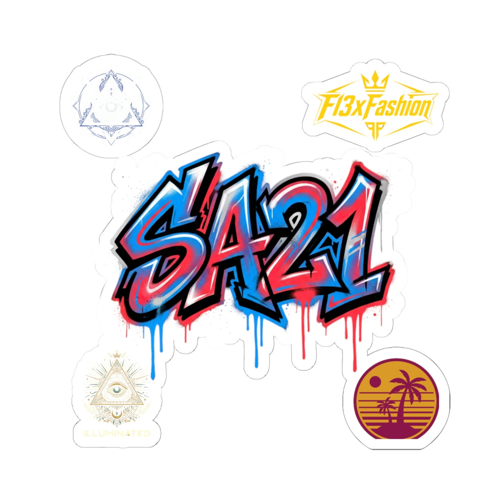 SA21 Graffiti Sticker — Drip Street Art Laptop Decal