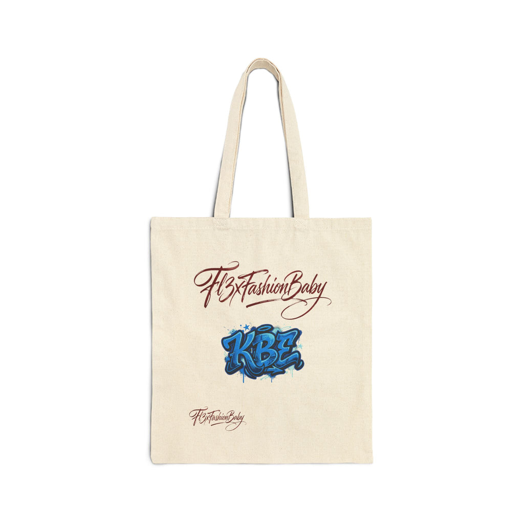 Tote Bag - KBZ Blue Graffiti Logo Cotton Canvas Tote