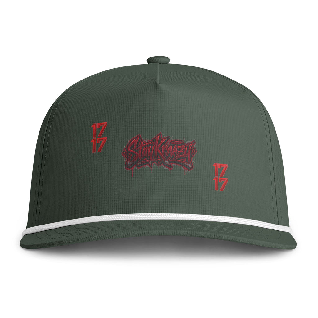 Sunwashed Rope Cap — Vintage Streetwear Snapback Hat with '17' Logo