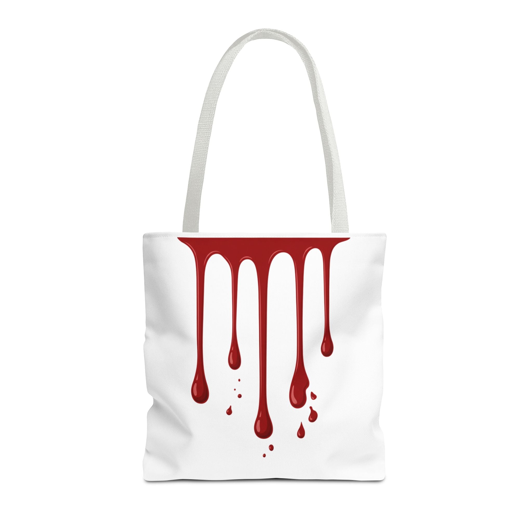 Dripping Blood Graphic Tote Bag — Red Horror Aesthetic Tote