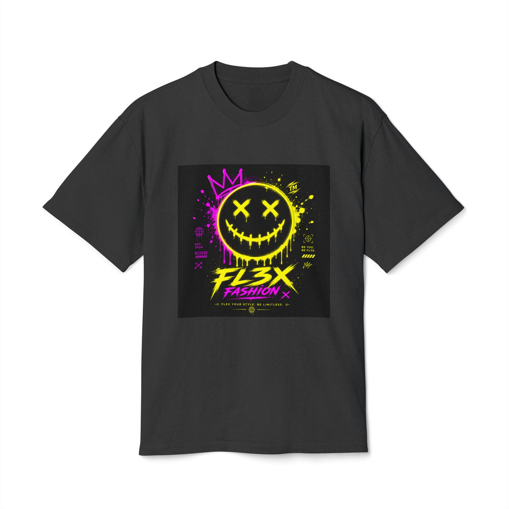 Smiley Streetwear Tee — Neon Crown F13x Fashion Graphic