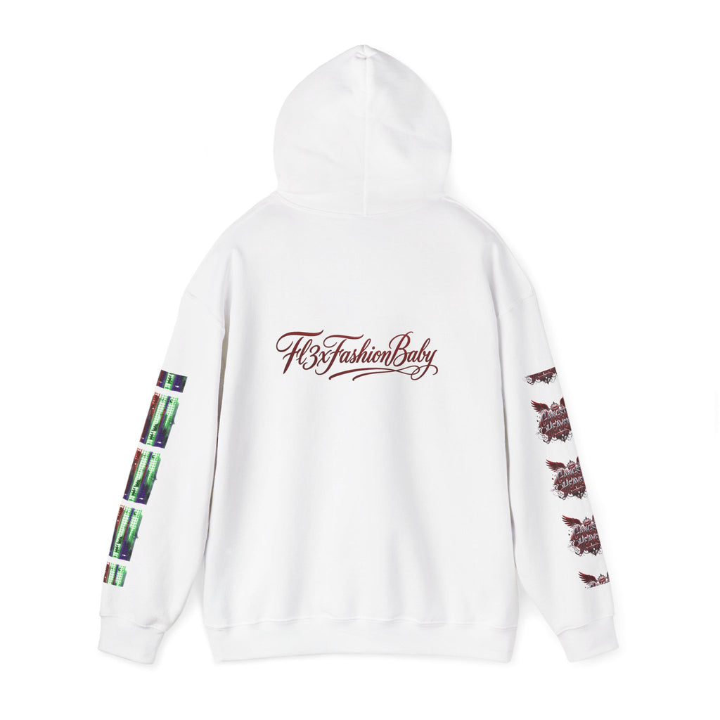 Midnight Run Hoodie — Graphic Streetwear Pullover with Sleeve Prints