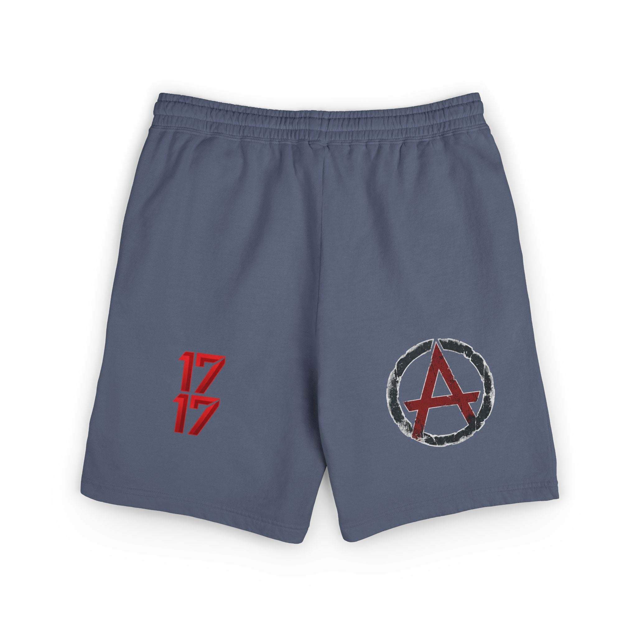 Conscious Symbol Fleece Sweat Shorts — Illuminati Triangle & Anarchy Graphic