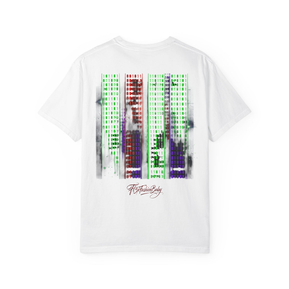 Graphic T-Shirt — Futuristic Cityscape Design with Japanese Calligraphy