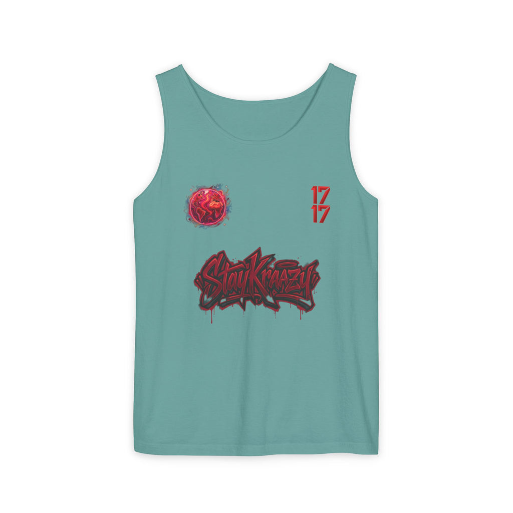 Red Planet Graphic Tank Top — '17/17' Streetwear Planet Design