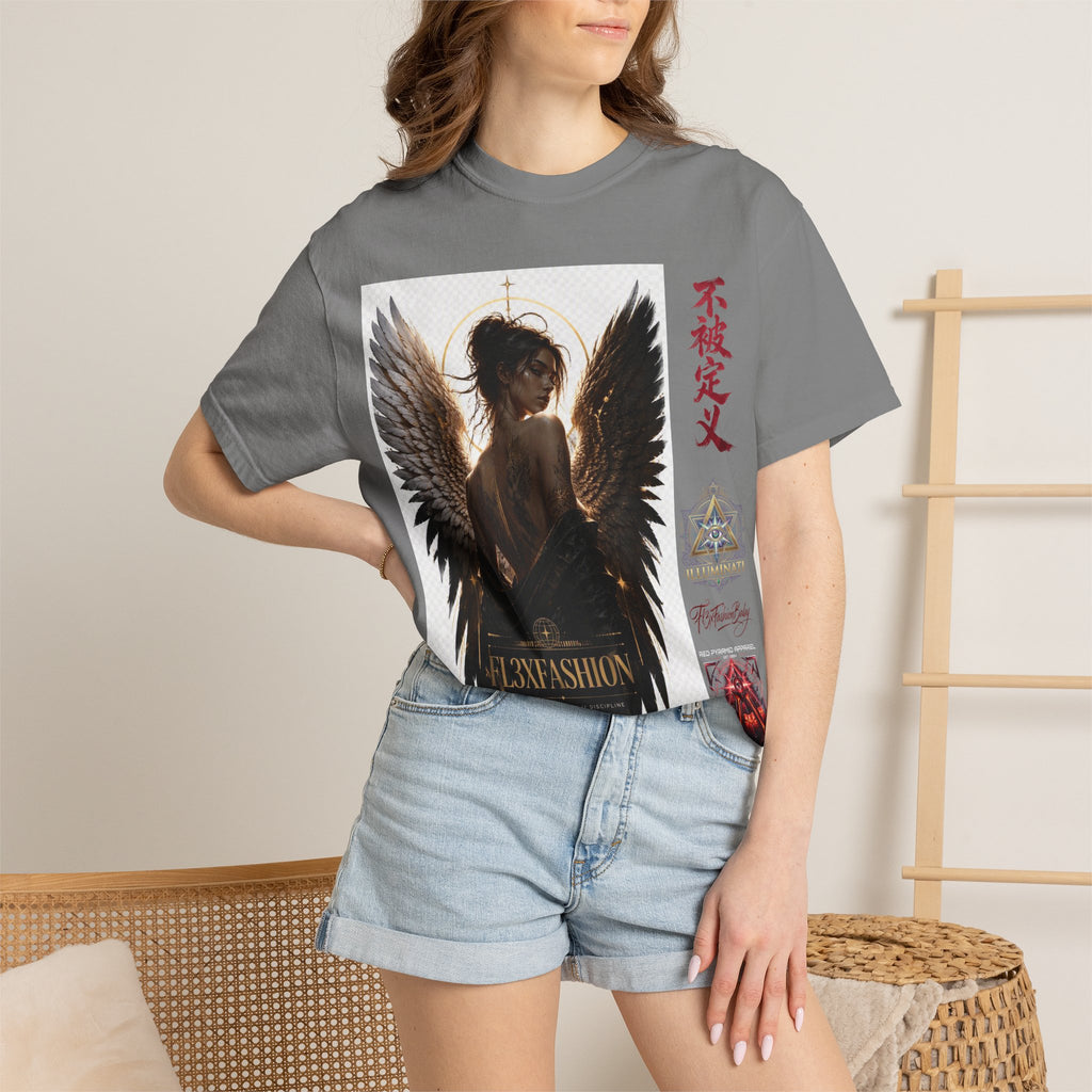 Angel Wings Graphic Tee — "FL3XFASHION" Gothic Streetwear T-Shirt