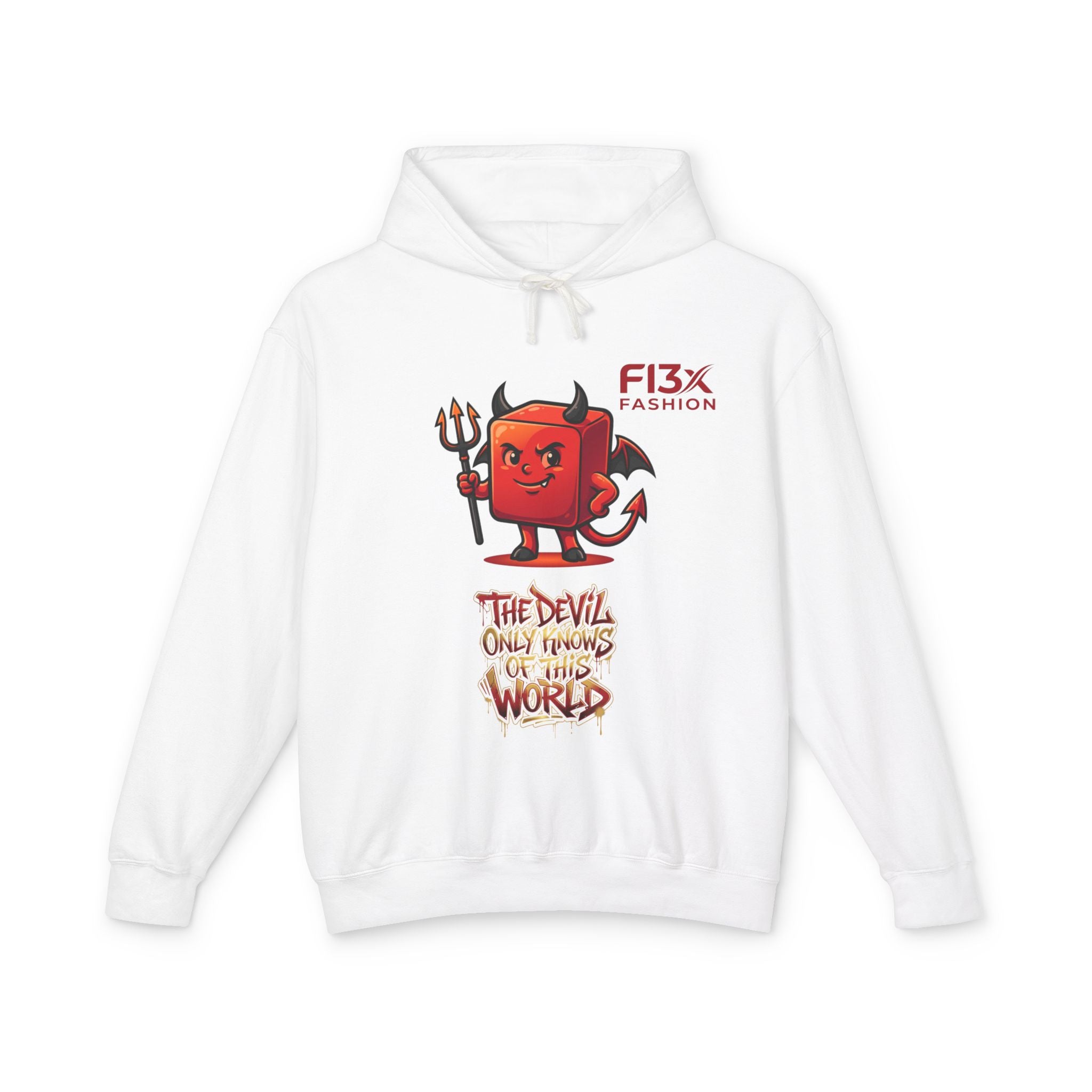 Devil Graphic Hoodie — "The Devil Only Knows of This World" Streetwear Sweatshirt