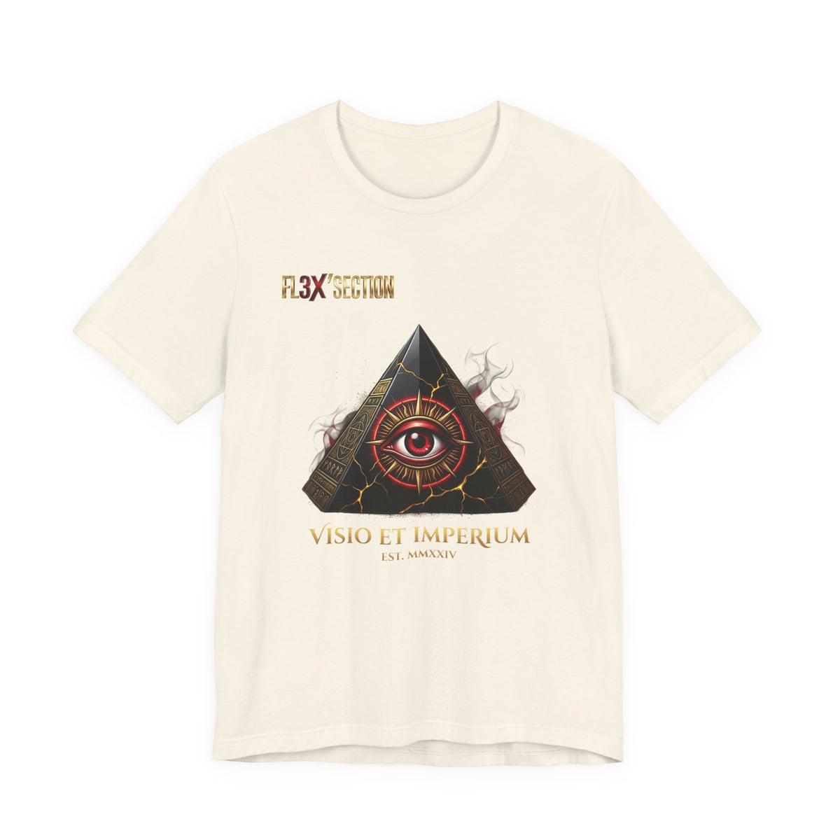 Occult Eye Pyramid Tee — "Visio et Imperium" Graphic T-Shirt