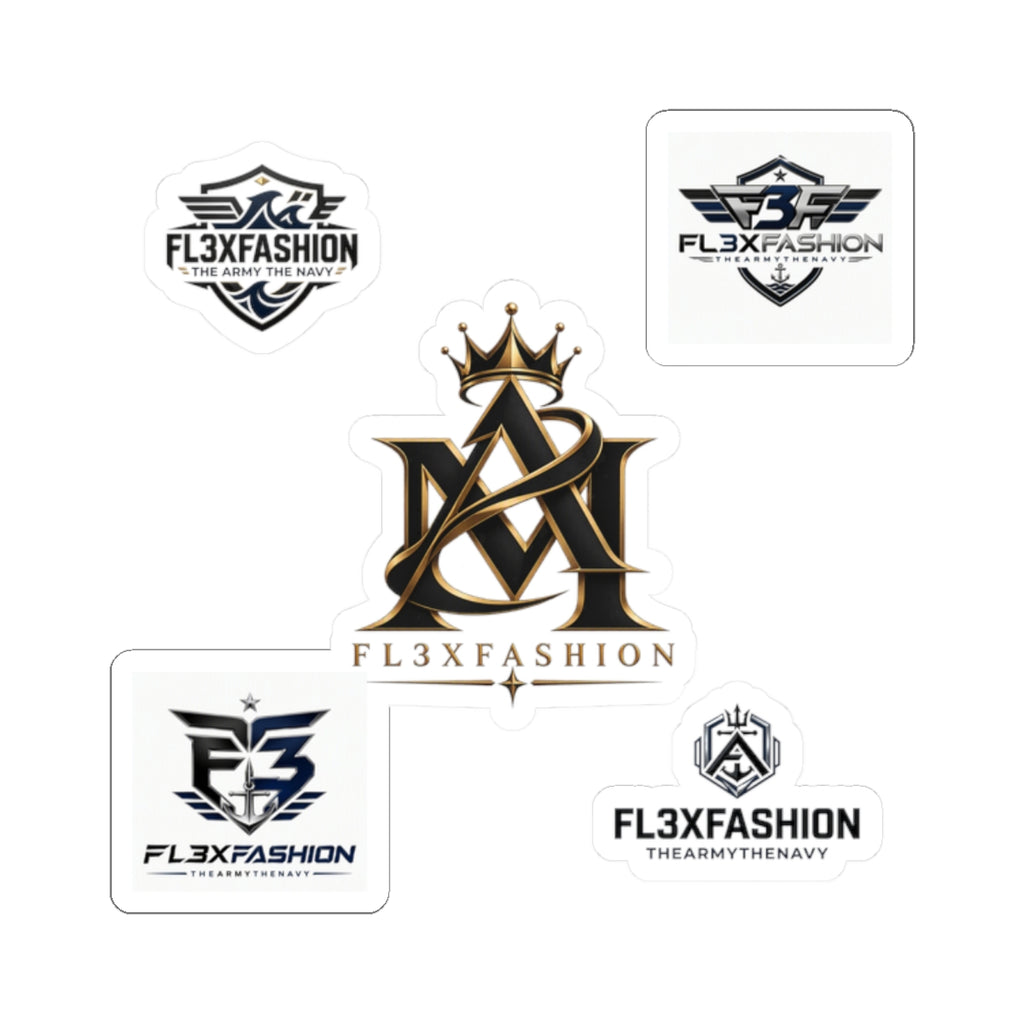 FL3XFASHION Logo Kiss-Cut Sticker Pack — Branded Laptop Decals