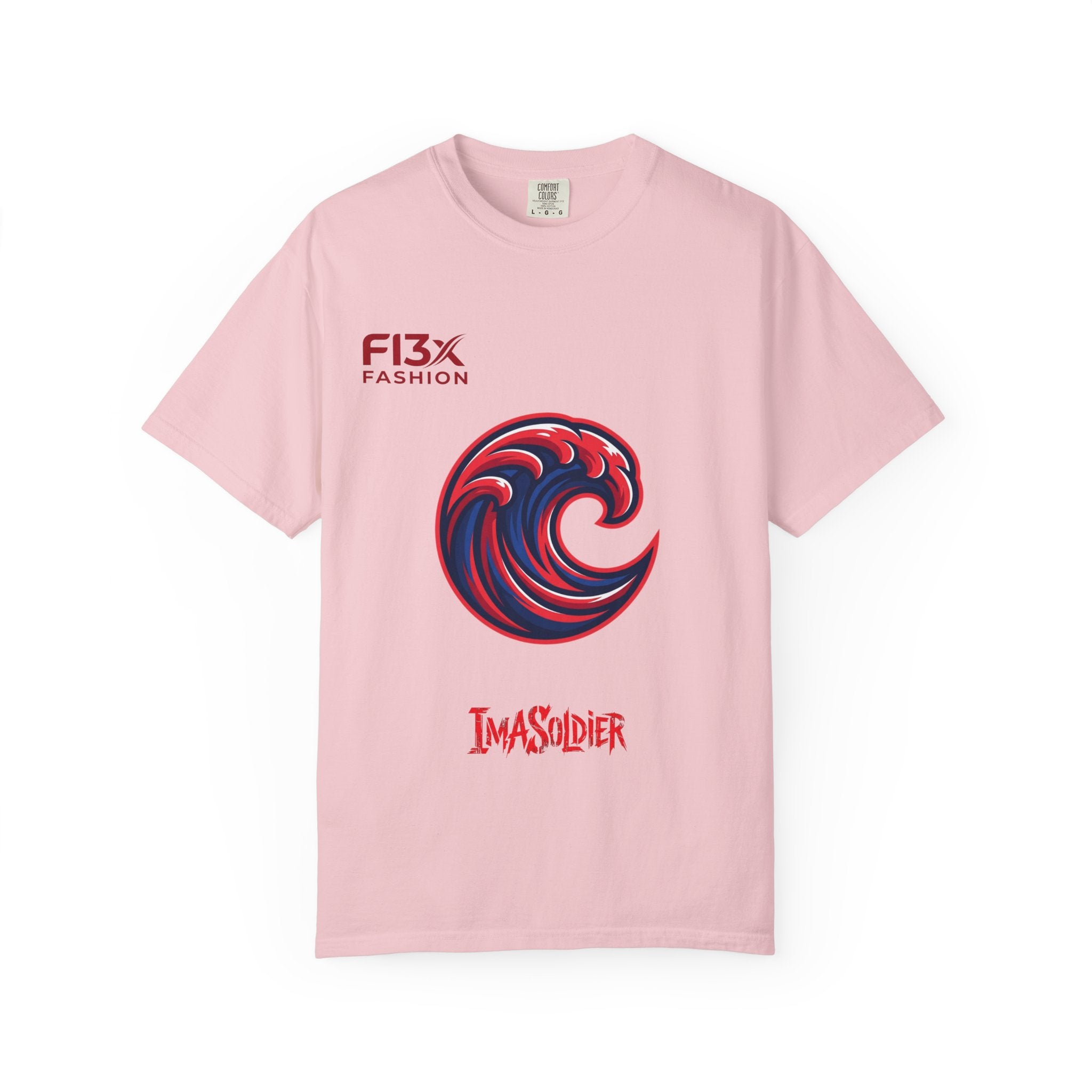 Wave Emblem T-Shirt — 'I'm A Soldier' Graphic Crew Tee