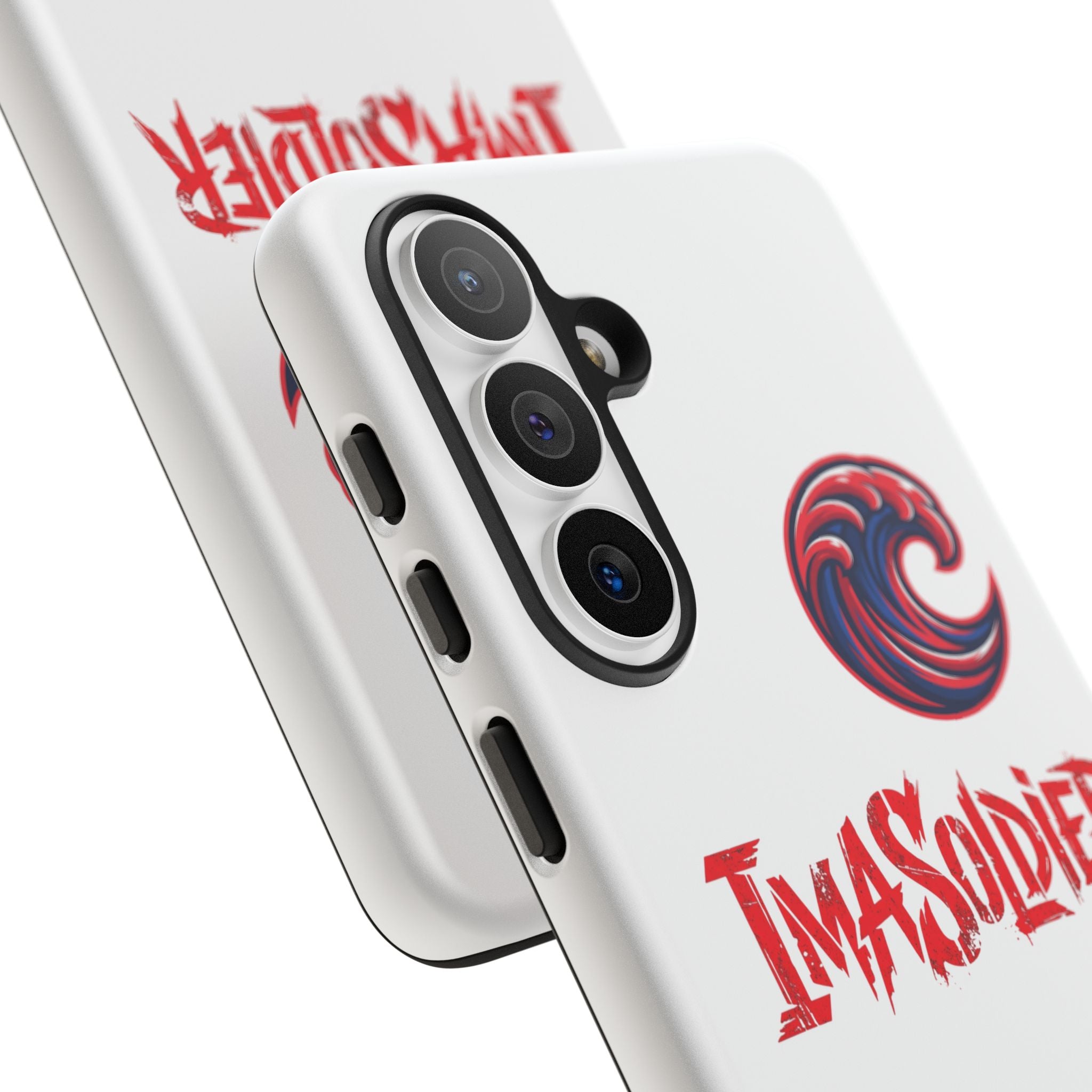 Phone Case — 'ImaSoldier' Red Wave Protective Hard Case