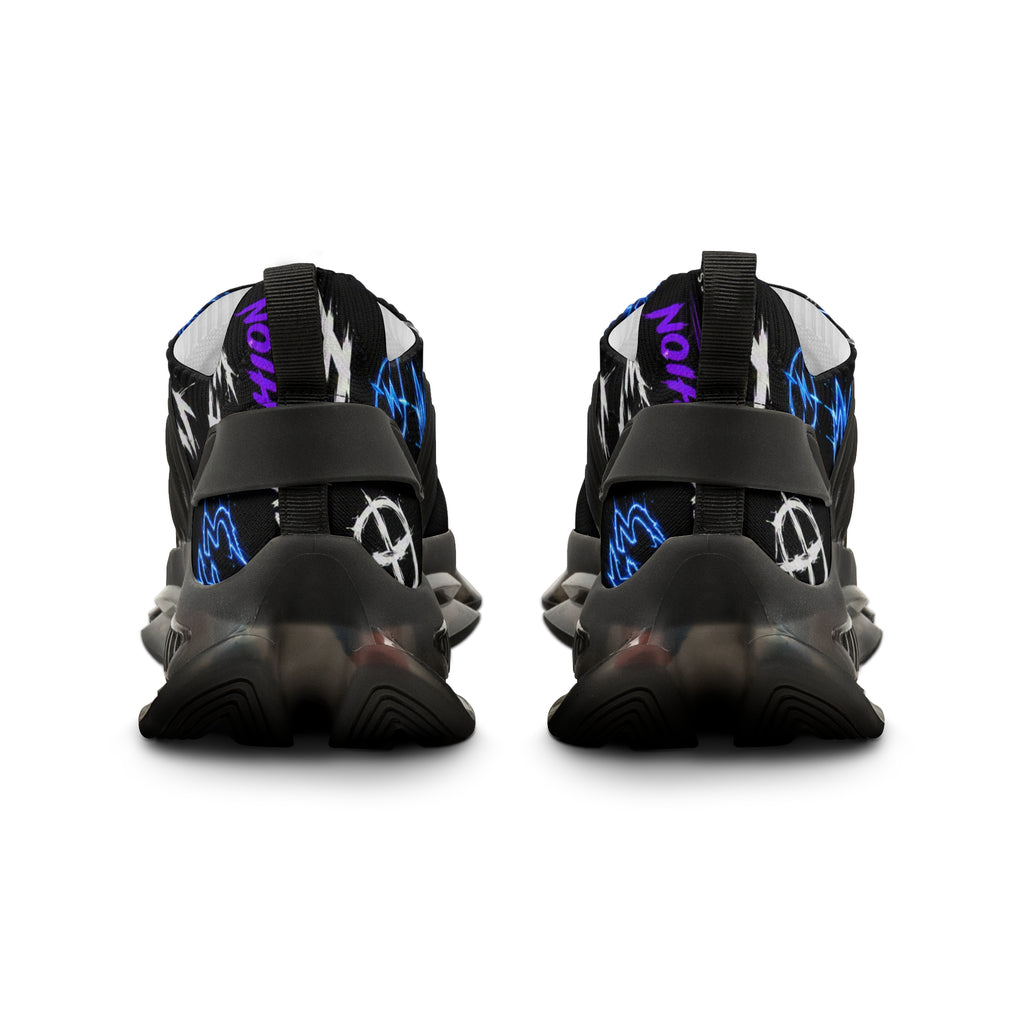 Men's Mesh Sneakers — Streetwear Graffiti Crown Print Athletic Shoes