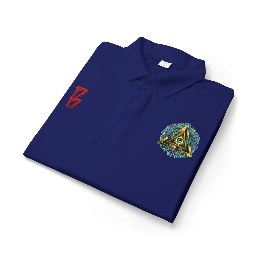 Embroidered Triangle Eye Polo Shirt — 1717 Logo Performance Golf Polo