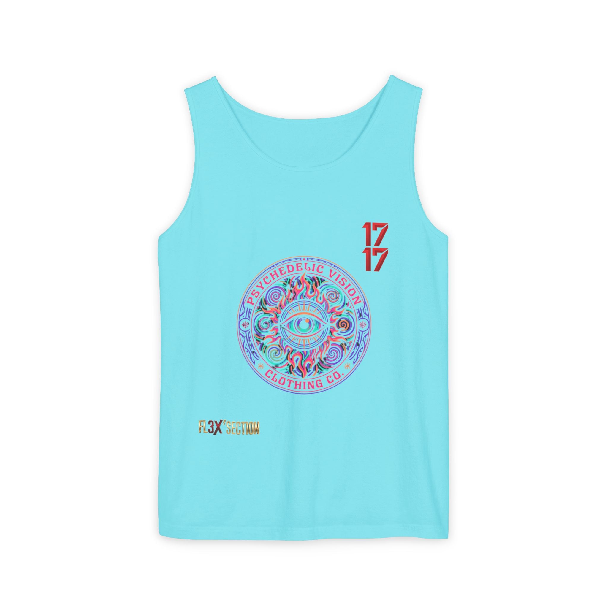 Psychedelic Vision Tank Top — Retro Eye Mandala Graphic