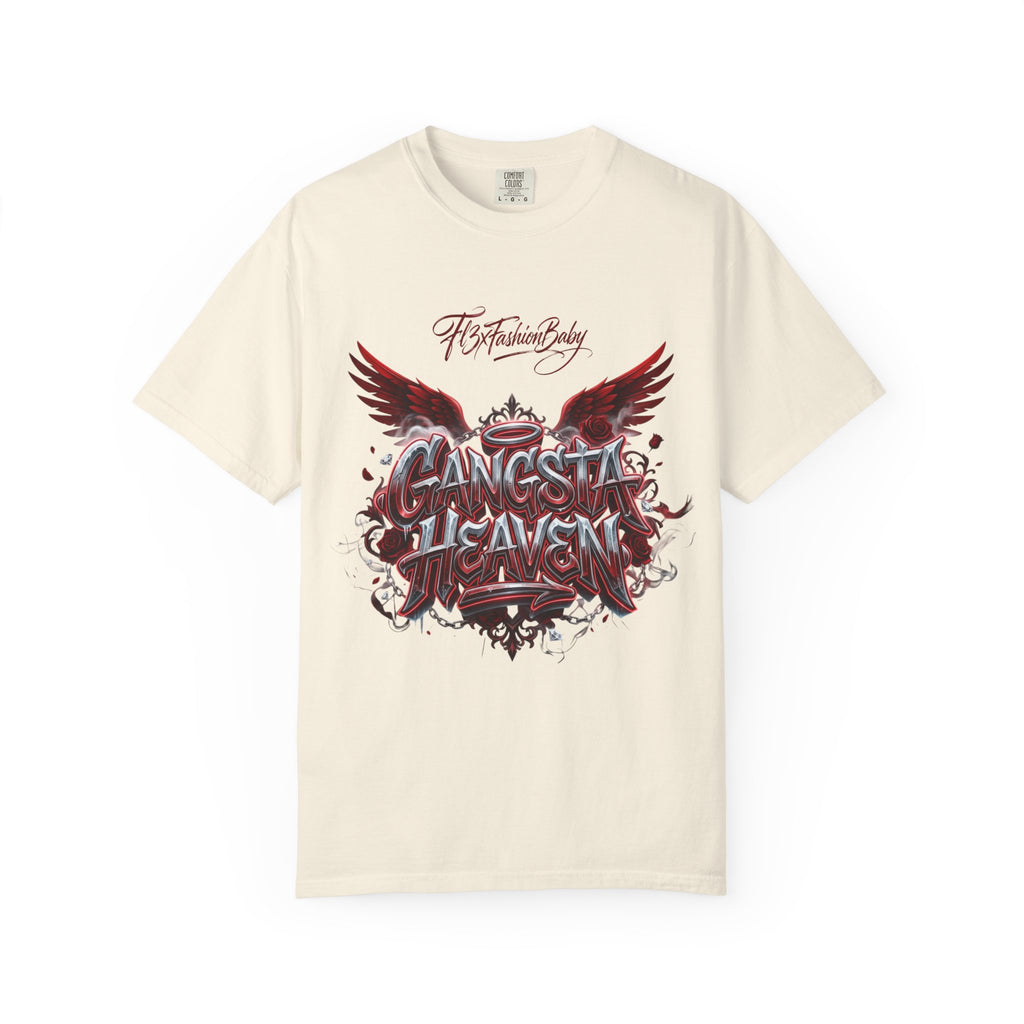 Gangsta Heaven Graphic T-Shirt — Scripted Front & Vertical Kanji Back