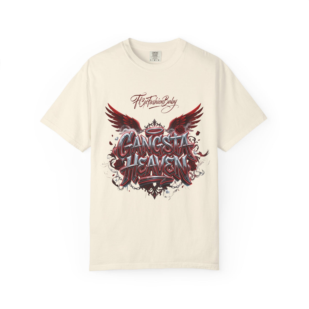 Gangsta Heaven Graphic T-Shirt — Scripted Front & Vertical Kanji Back