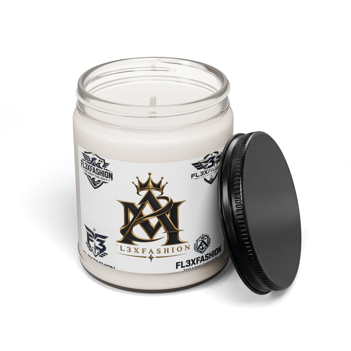 L3XFashion Logo Scented Soy Candle — 9 oz Branded Jar