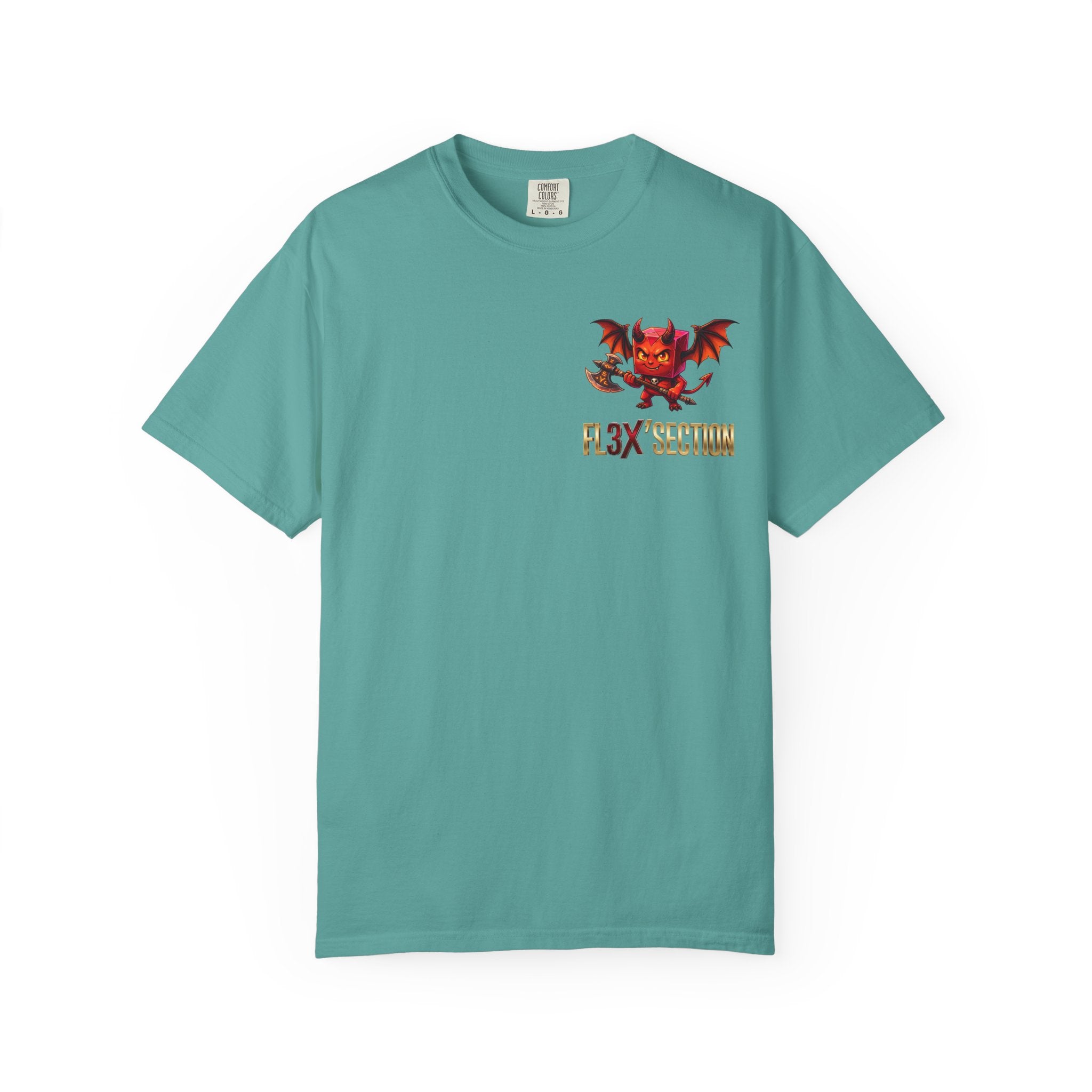 Devil Mascot T-Shirt — 'F13X Fashion' Graphic Tee (Front Chest & Back Print)