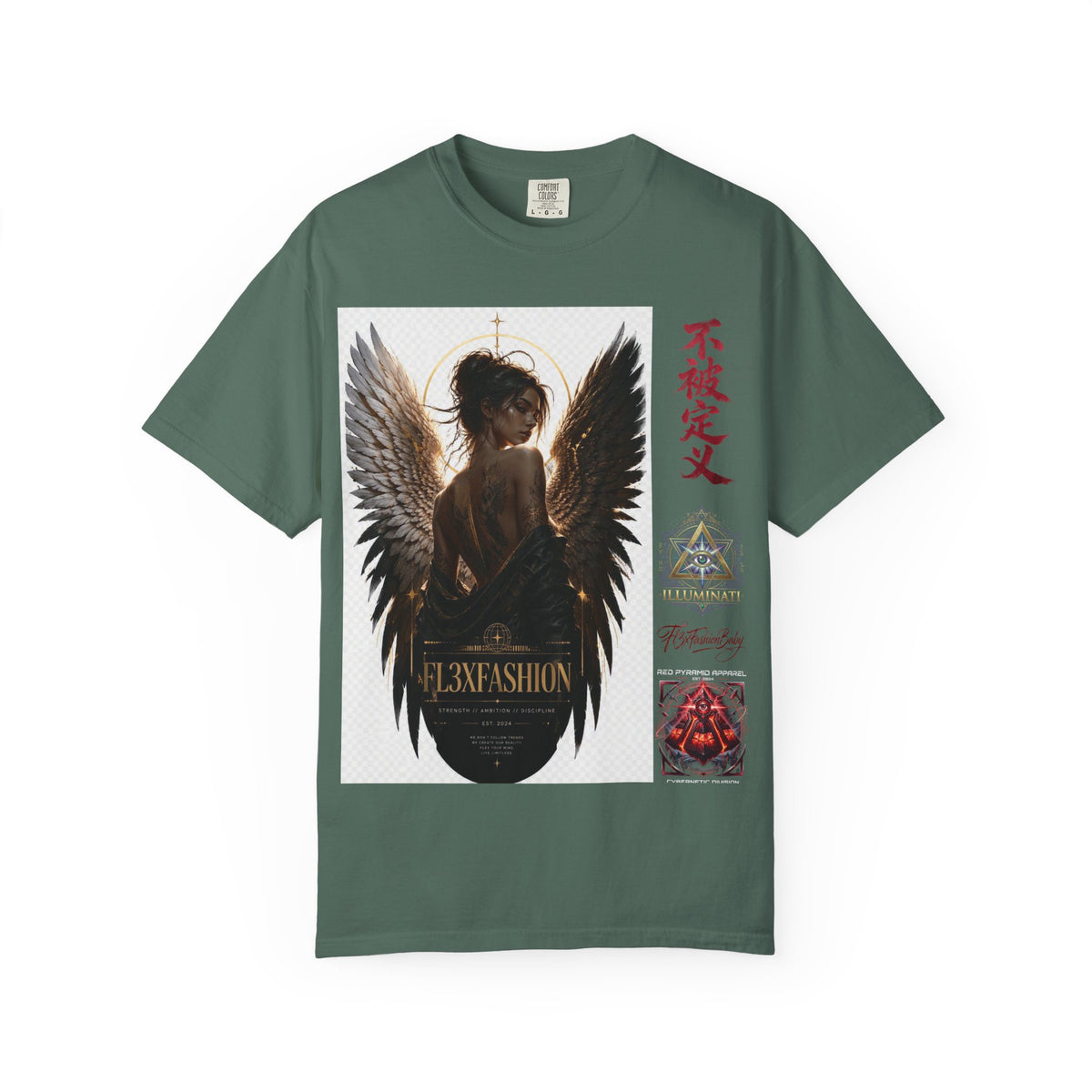 Angel Wings Graphic Tee — "FL3XFASHION" Gothic Streetwear T-Shirt