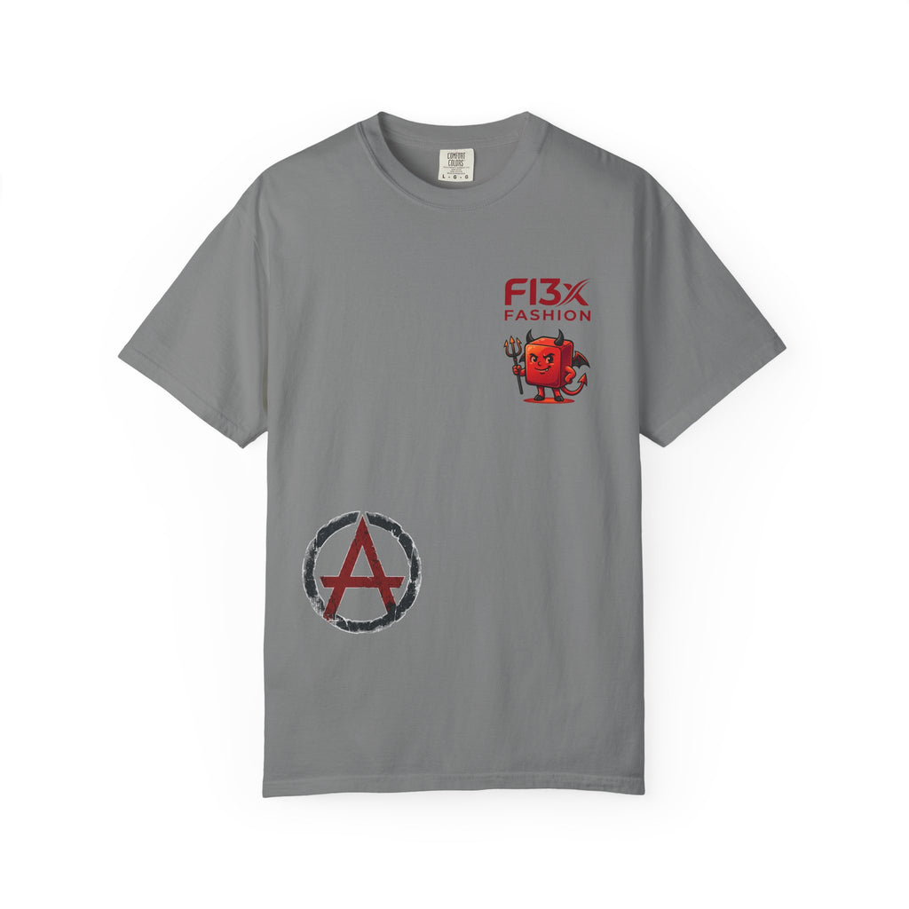 Graphic T-Shirt — Occult Pyramid Eye Design with 'Fix Fashion' Patch