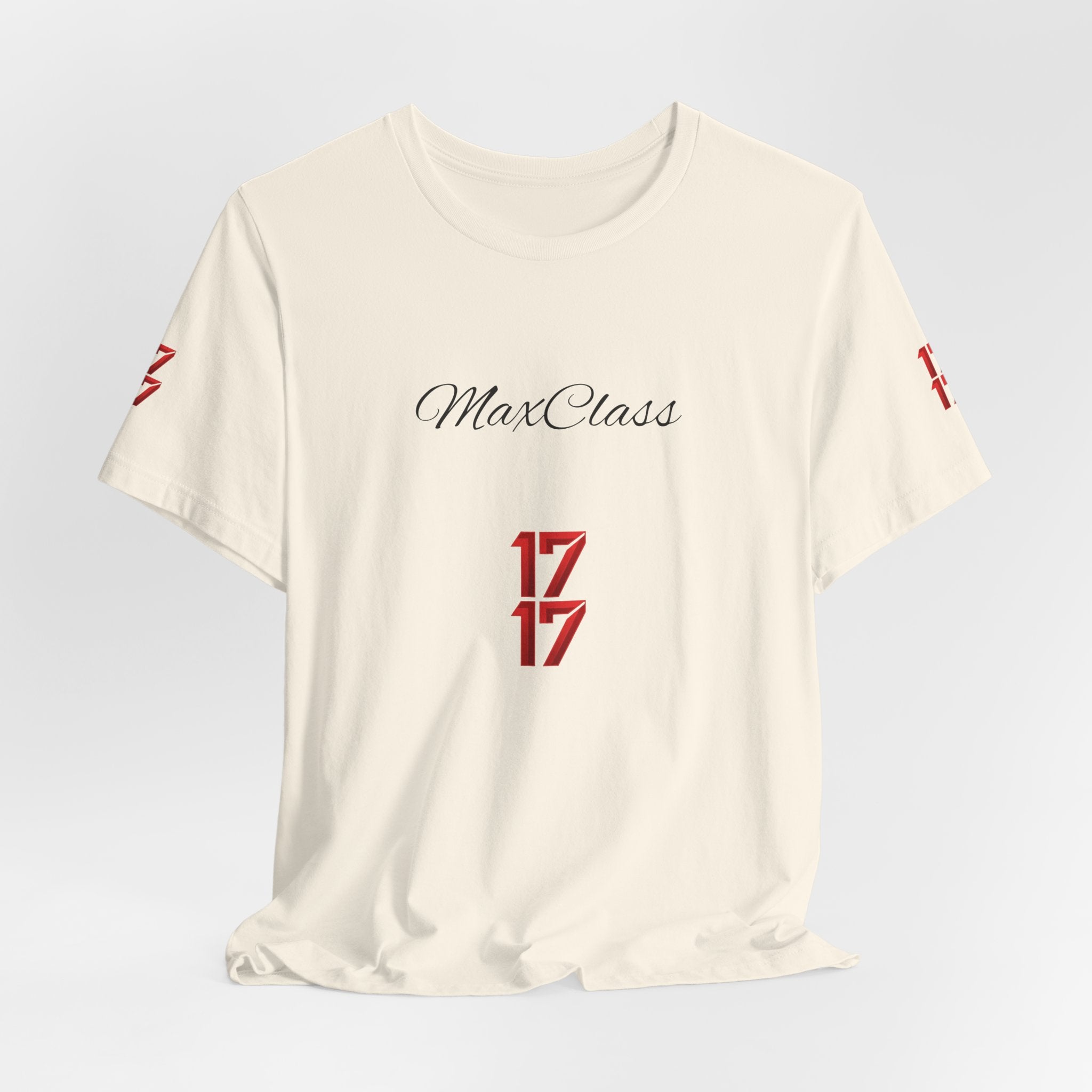 MaxClass '17' Graphic Tee — Minimal Script Logo T-Shirt