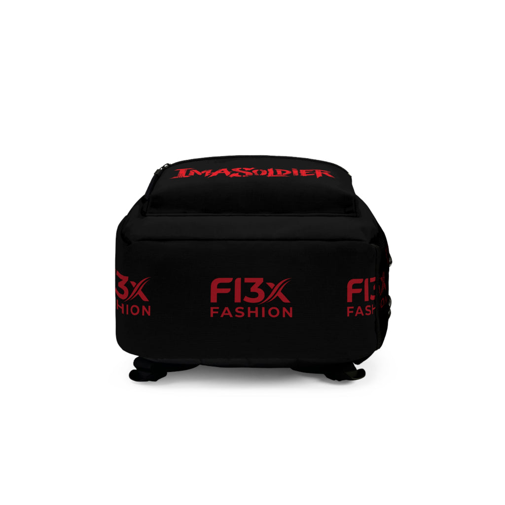 Imasoldier Graphic Backpack - Wave Emblem Streetwear School Bag