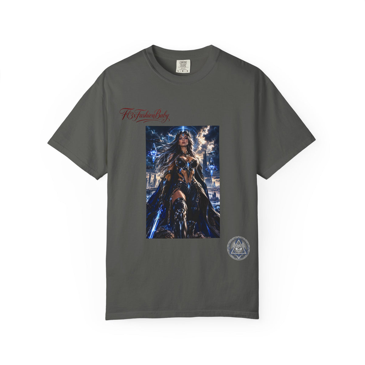 Fantasy Warrior Graphic T-Shirt — "FB7FashionBaby" Logo Tee