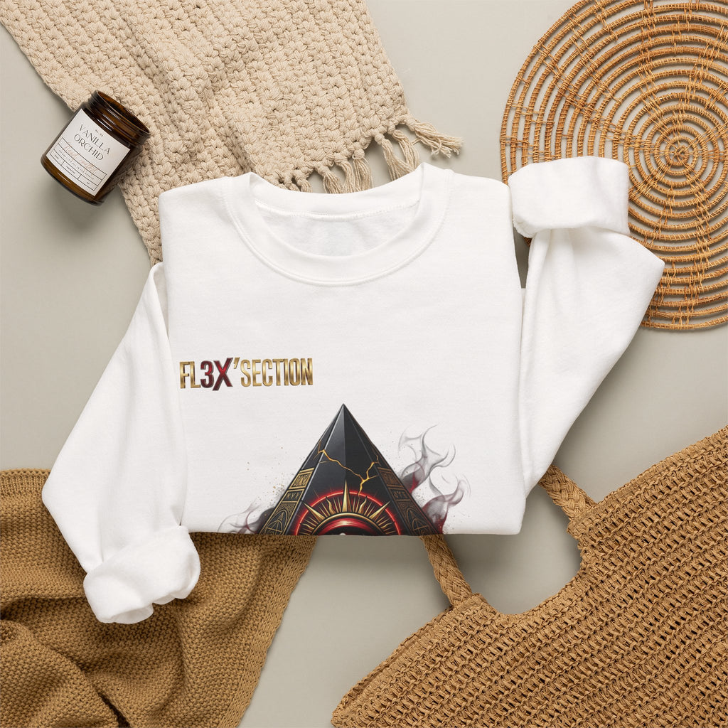 All-Seeing Eye Pyramid Sweatshirt — "Visio Et Imperium" Graphic Crewneck