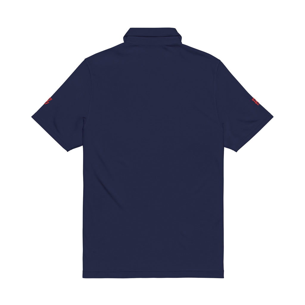 Embroidered '17' White Men's Performance Polo