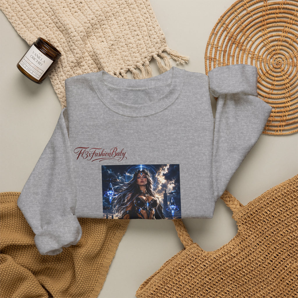 Wonder Warrior Crewneck Sweatshirt — Fantasy Armor Graphic