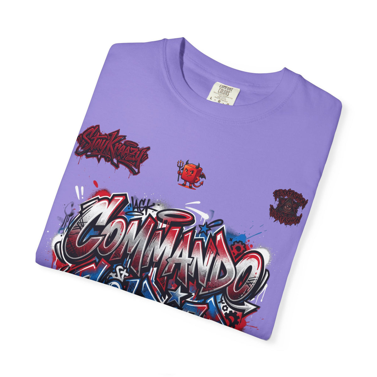 Commando Soldier Graphic T-Shirt — Streetwear Graffiti Design