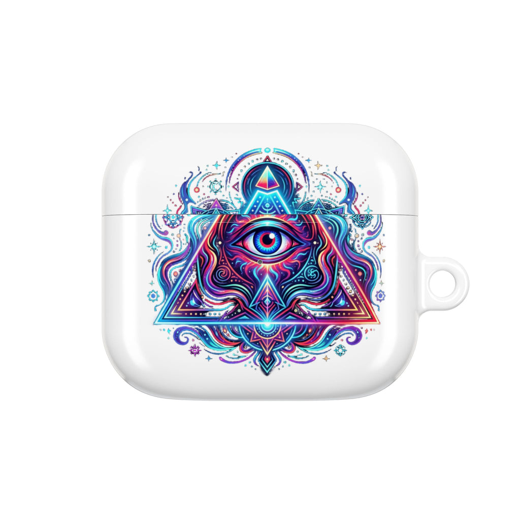 Psychedelic Third Eye AirPod Case — Vibrant Mystic Triangle Design