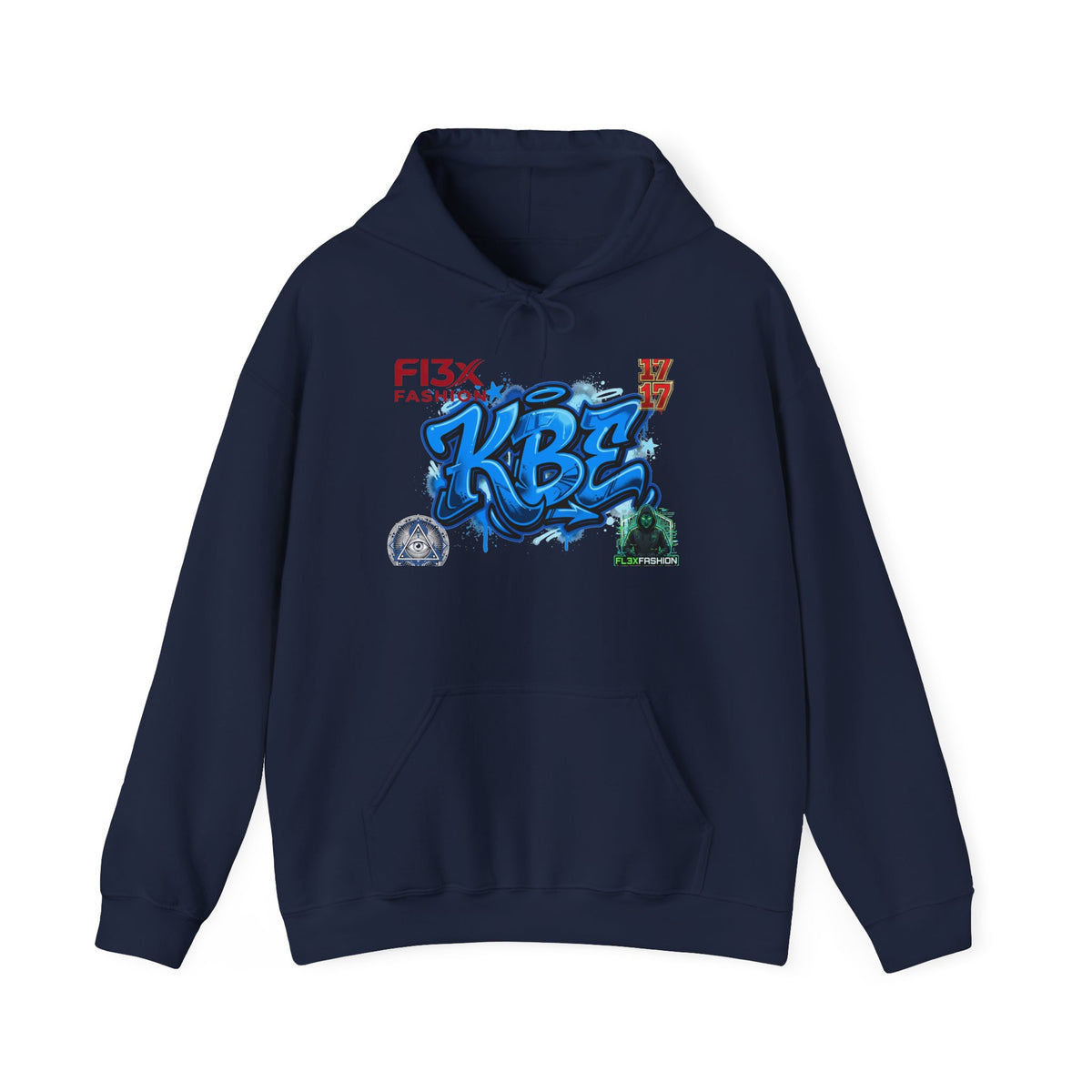 KBZ Graffiti Hoodie — Blue Street Art Logo Pullover