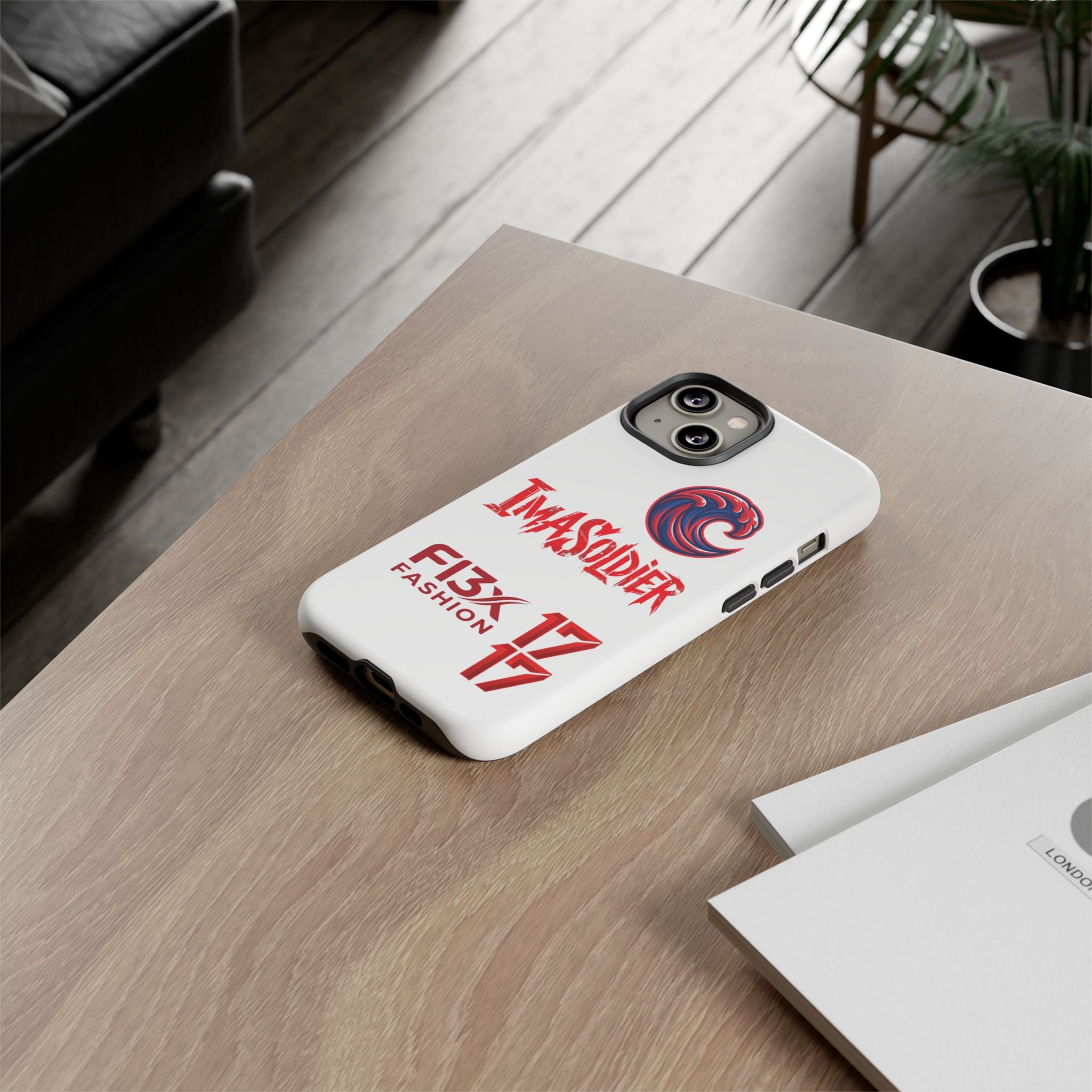 Phone Case — 'ImaSoldier' Red Wave Protective Hard Case