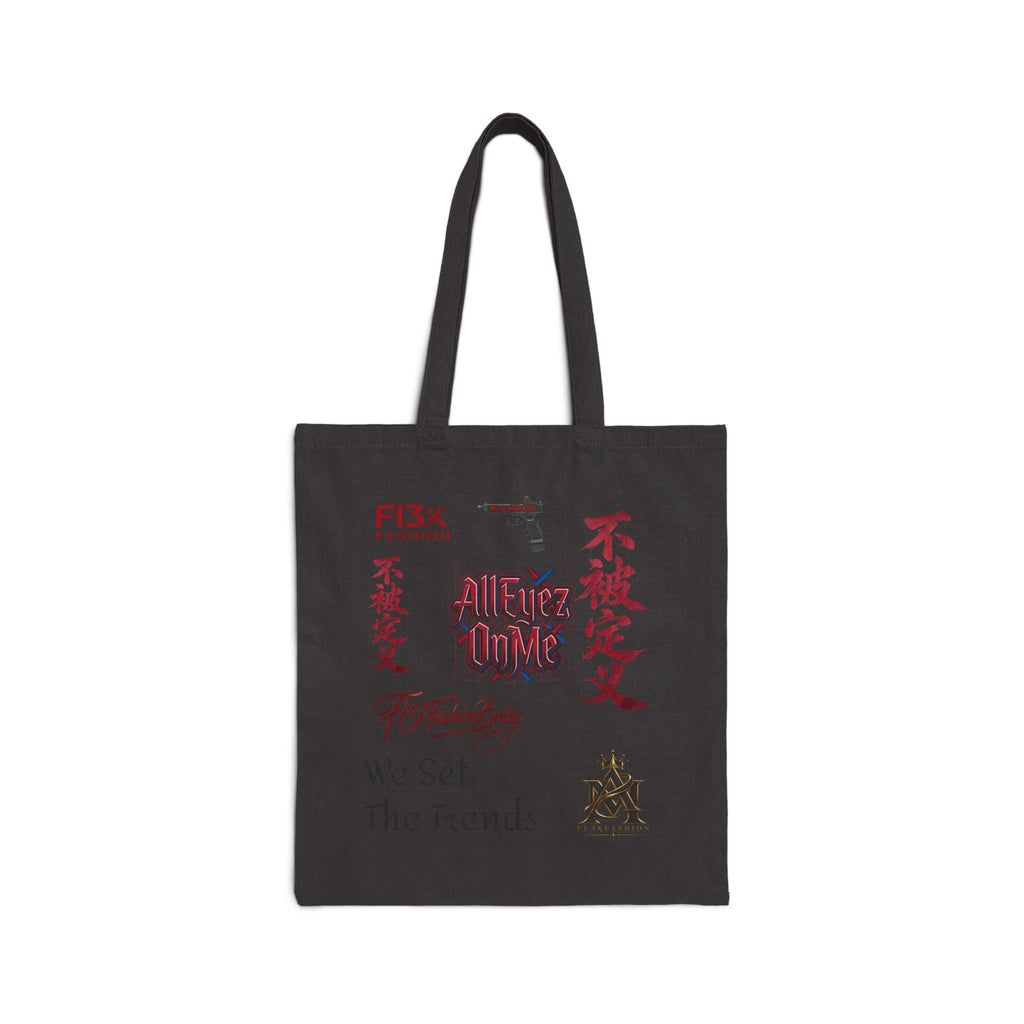 Canvas Tote Bag — Urban Graphic Print "We Set The Trends"