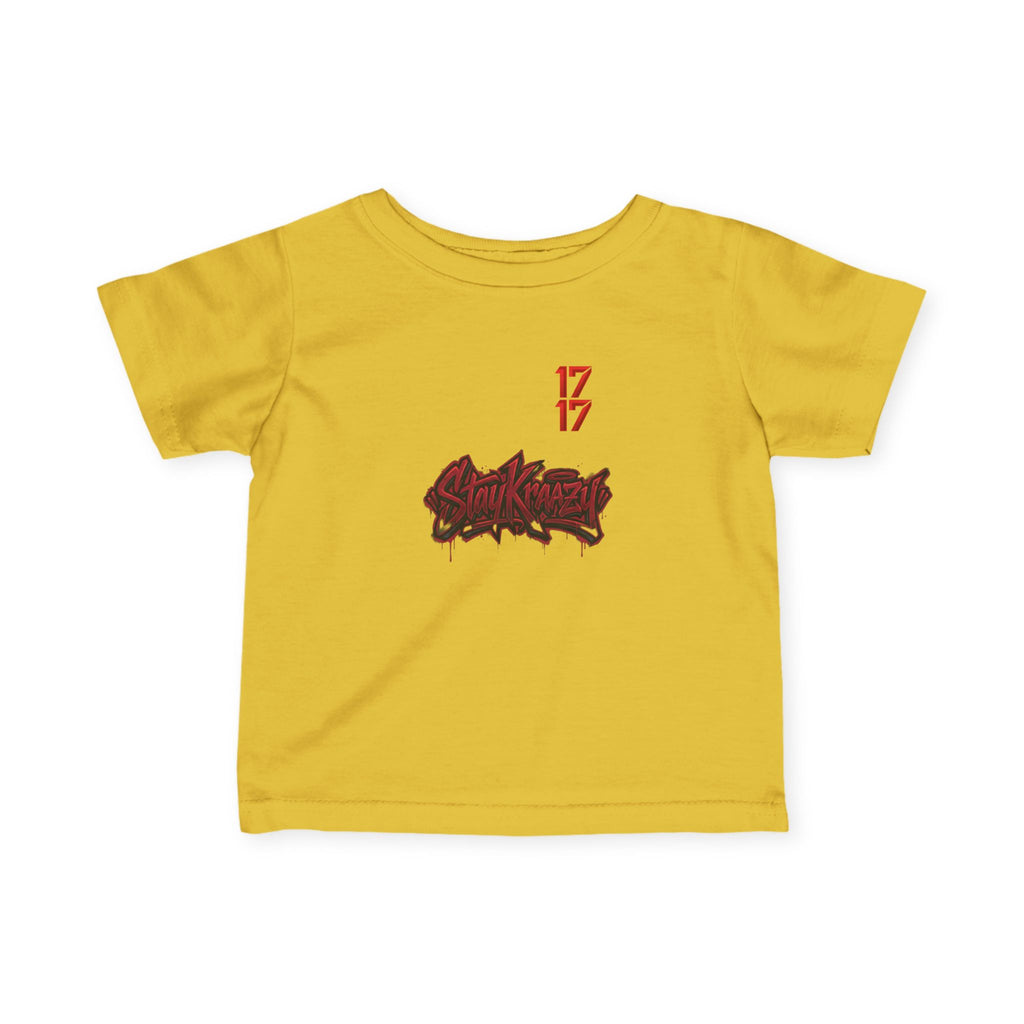 Infant Tee — Red Graffiti "17/17" Street Style Baby Shirt