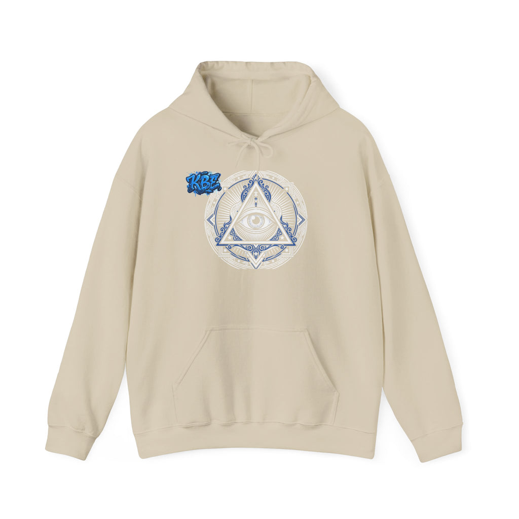 Mystic Wolf Crest Hoodie — Blue Aztec Dream Graphic
