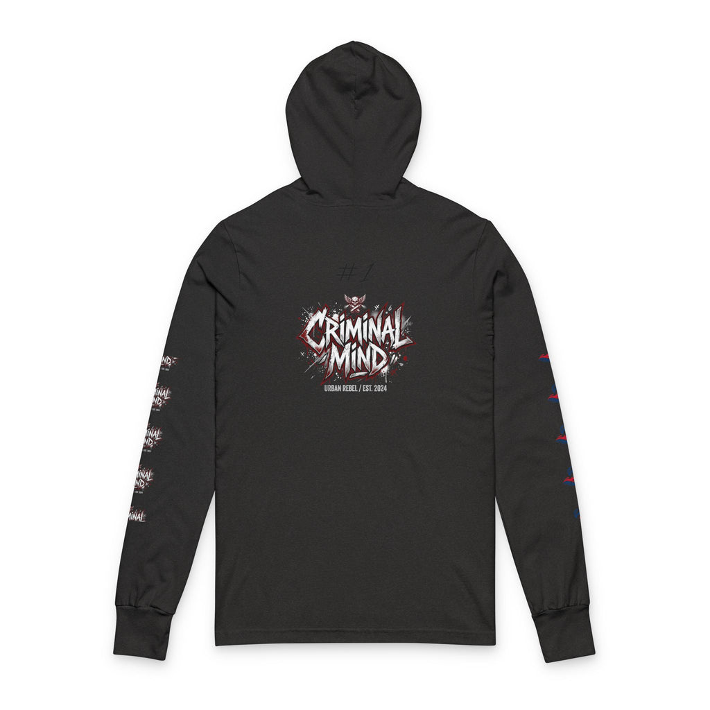 Criminal Mind Graphic Hooded Long-Sleeve Tee