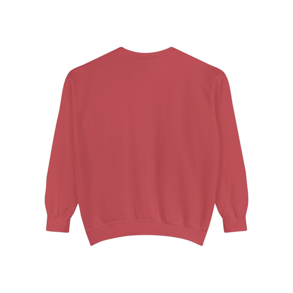 Sweatshirt — Minimal Red "17/17" Chest Logo Garment-Dyed Crew