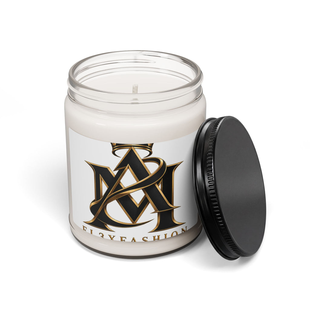 9oz Scented Soy Candle — Luxury Gold Monogram Design