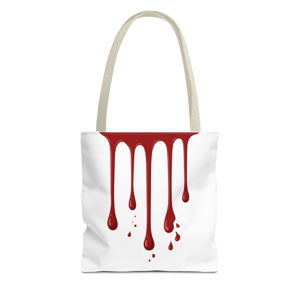 Dripping Blood Graphic Tote Bag — Red Horror Aesthetic Tote