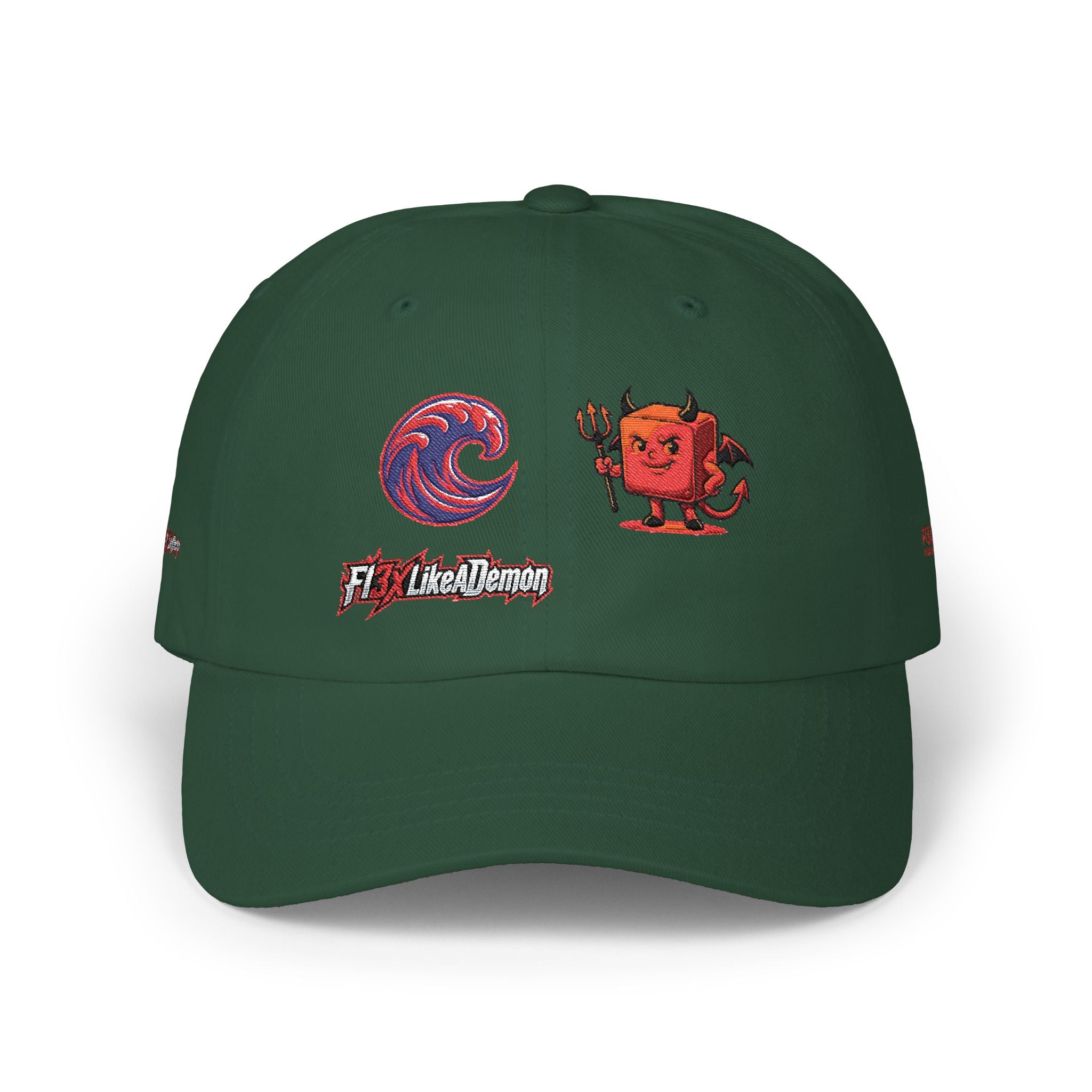 Devil Pixel Dad Cap – Retro Gaming Graphic Baseball Hat